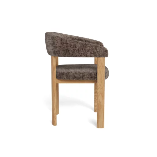 Krzesło tapicerowane MORA brązowe - Zdjęcie 3