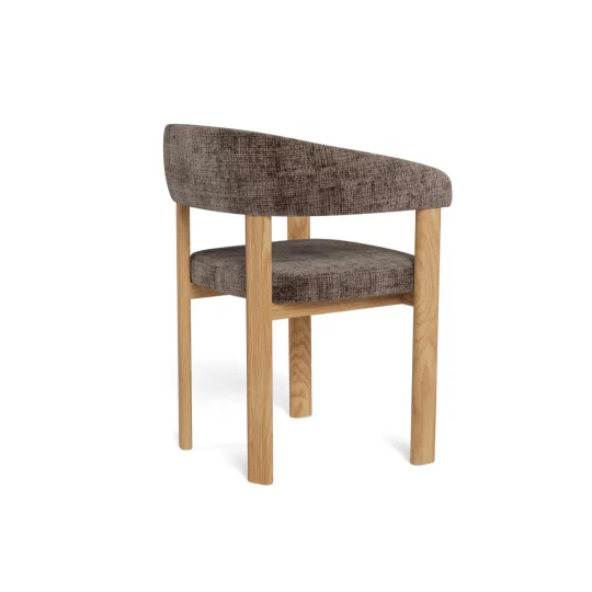 Krzesło tapicerowane MORA brązowe - Zdjęcie 4