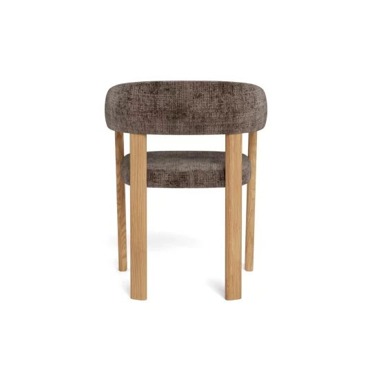 Krzesło tapicerowane MORA brązowe - Zdjęcie 5