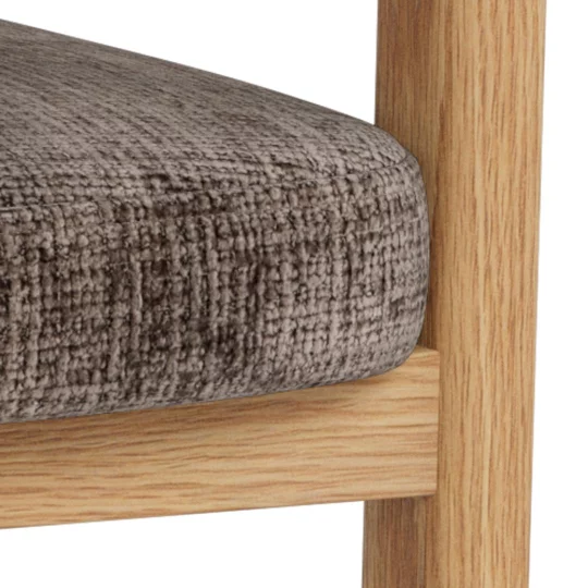 Krzesło tapicerowane MORA brązowe - Zdjęcie 7