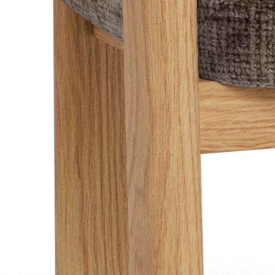 Krzesło tapicerowane MORA brązowe - Zdjęcie 8