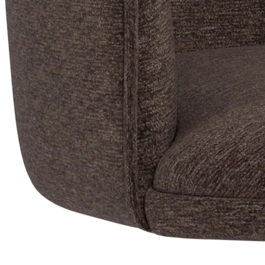 Krzesło tapicerowane obrotowe BRIX ciemnobrązowe - Zdjęcie 7