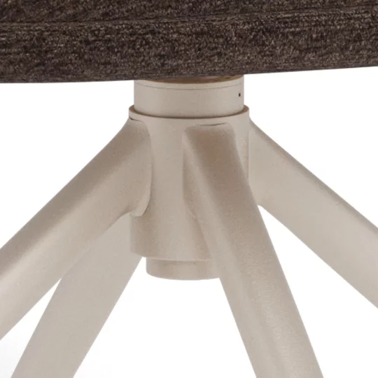 Krzesło tapicerowane obrotowe BRIX ciemnobrązowe - Zdjęcie 8