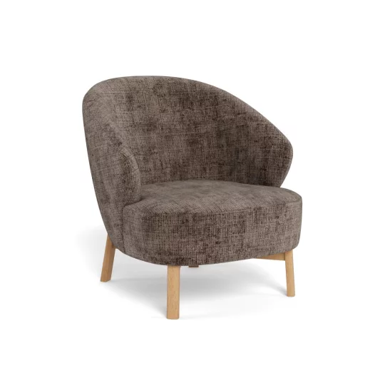 Fotel tapicerowany DINO brązowy