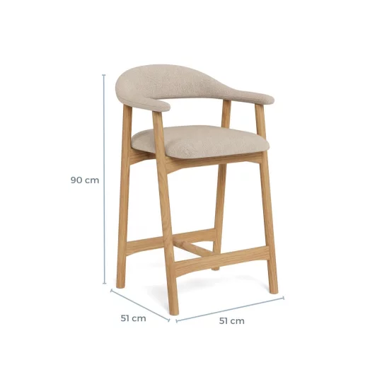 Hoker tapicerowany SONA beżowy - Zdjęcie 9