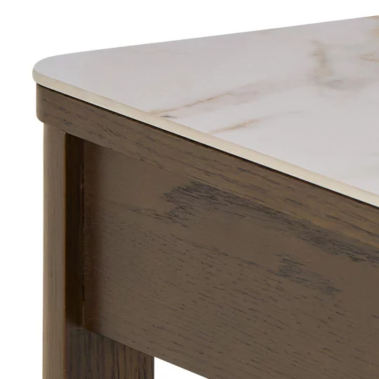 Stolik boczny MONS drewniany/marmur - Zdjęcie 5