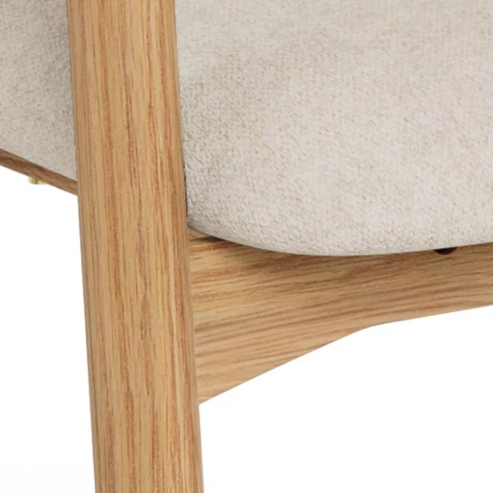 Krzesło tapicerowane SONA ecru - Zdjęcie 8