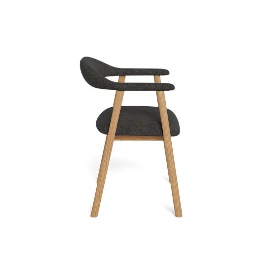 Krzesło tapicerowane SONA antracytowe - Zdjęcie 2