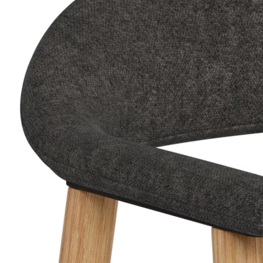 Krzesło tapicerowane SONA antracytowe - Zdjęcie 6