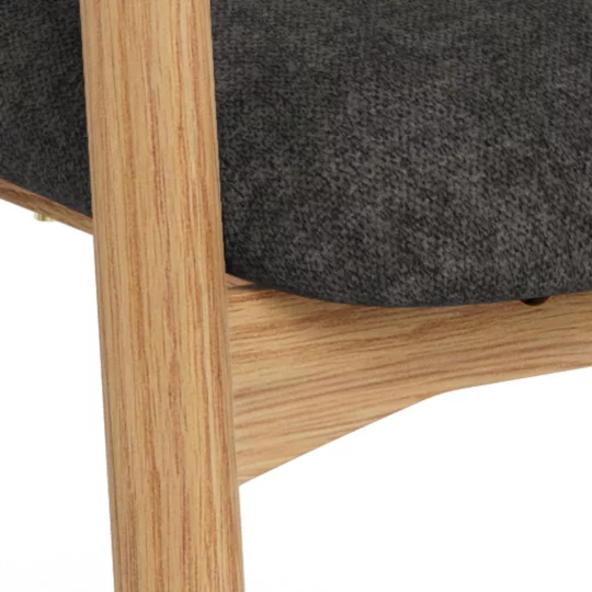 Krzesło tapicerowane SONA antracytowe - Zdjęcie 8