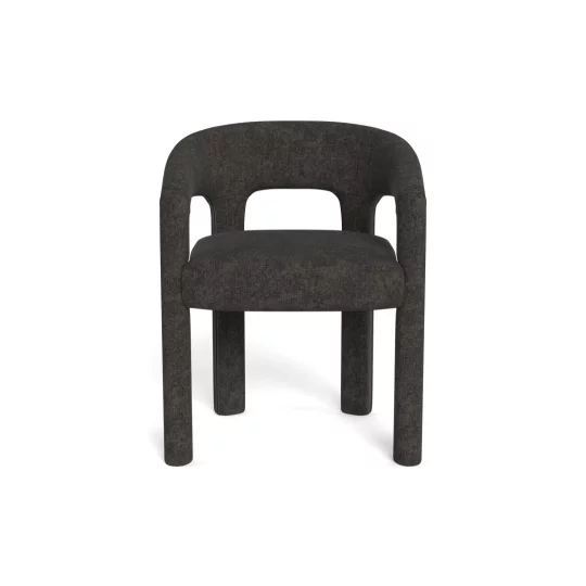 Krzesło tapicerowane BERY antracytowe - Zdjęcie 2