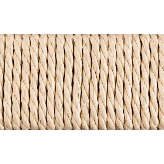 Taboret z plecionką SUEZ drewniany/beżowy - Zdjęcie 7