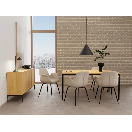 Krzesło tapicerowane ZENO beżowe - Zdjęcie 9