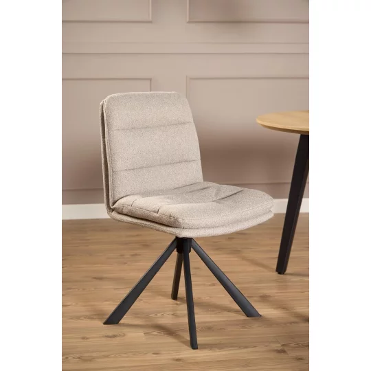 Krzesło tapicerowane BRUNO beżowe - Zdjęcie 6