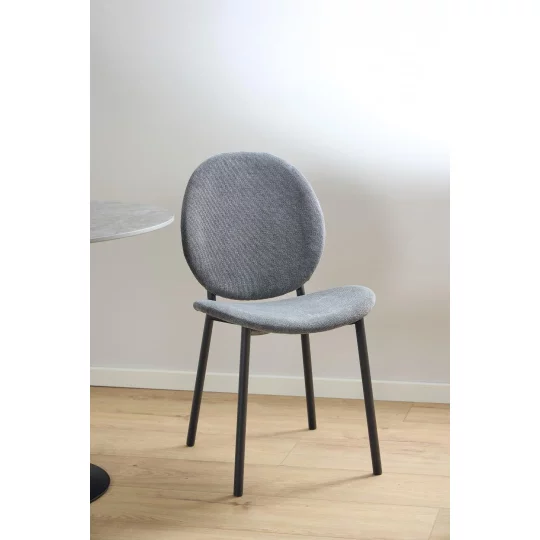 Krzesło tapicerowane DOVER szare - Zdjęcie 9