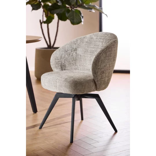 Krzesło tapicerowane DINO szarobeżowe - Zdjęcie 7