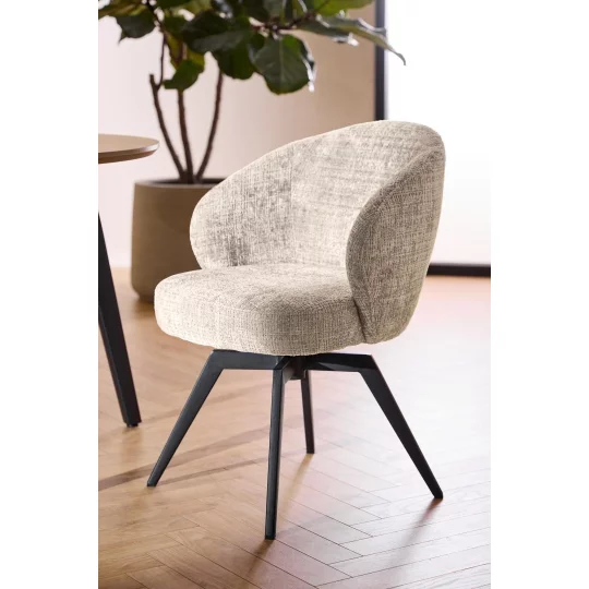 Krzesło tapicerowane DINO ecru - Zdjęcie 5