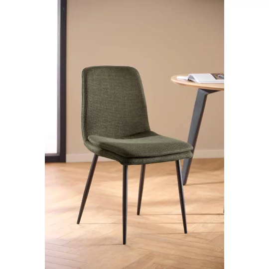 Krzesło tapicerowane BRERA ciemnozielone - Zdjęcie 8