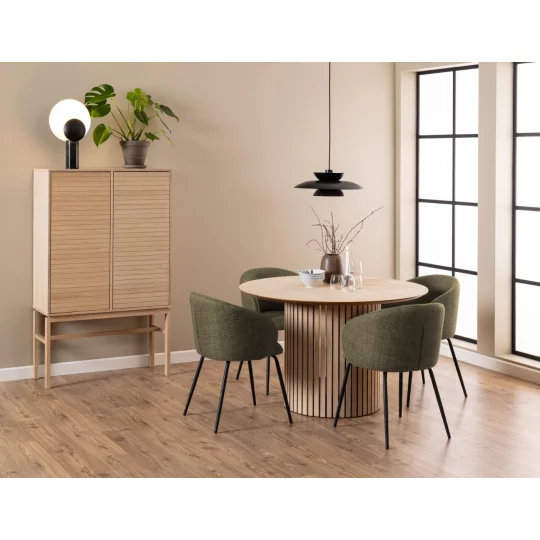 Krzesło tapicerowane ZANE ciemnozielone - Zdjęcie 8