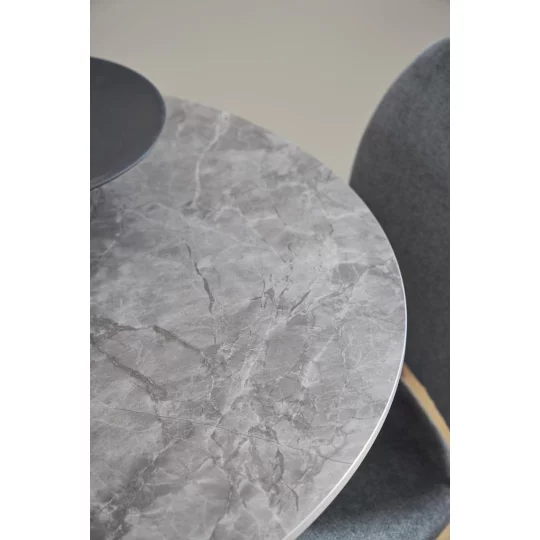 Stół okrągły LAURENT fi 90 szary kamień - Zdjęcie 7