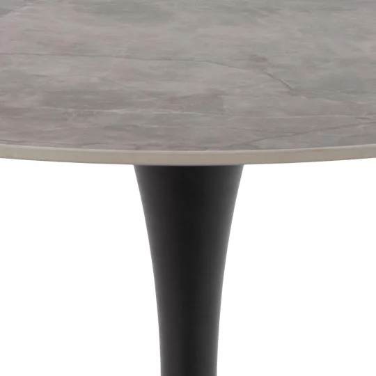 Stół okrągły LAURENT fi 90 szary kamień - Zdjęcie 2