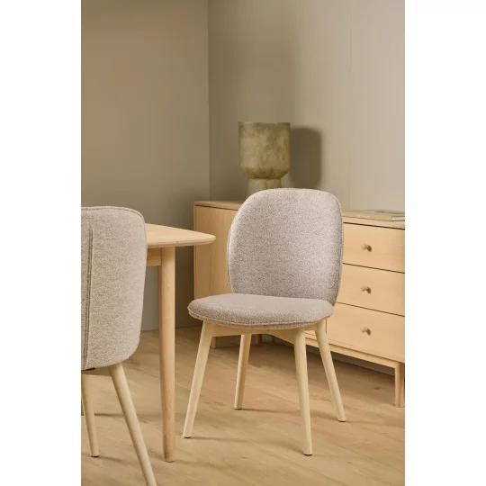 Krzesło tapicerowane RIZO beżowe - Zdjęcie 10