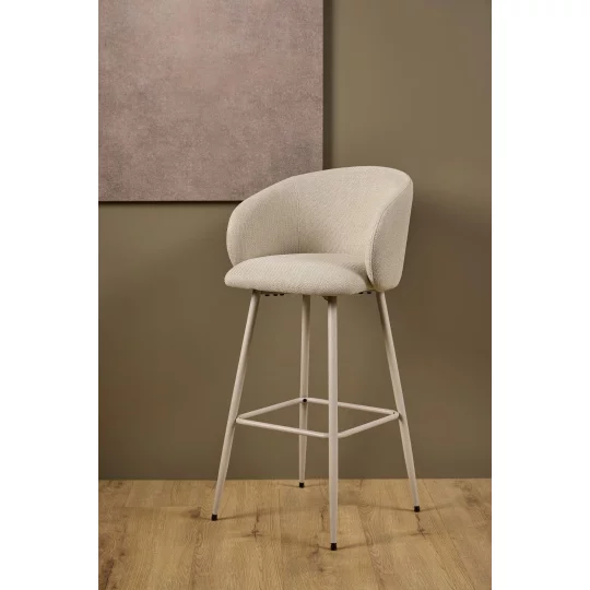 Hoker tapicerowany ZANE beżowy - Zdjęcie 7