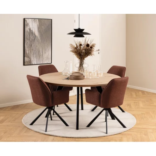 Krzesło tapicerowane VERMONT brązowe - Zdjęcie 9