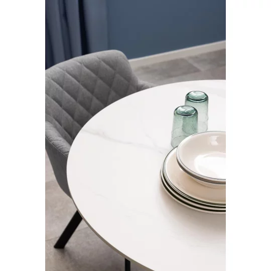 Stół okrągły LAURENT fi 90 biały - Zdjęcie 6