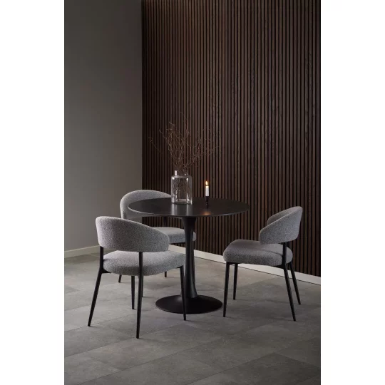 Stół okrągły LAURENT fi 90 czarny - Zdjęcie 5