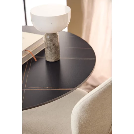 Stół okrągły LAURENT fi 90 czarny - Zdjęcie 8