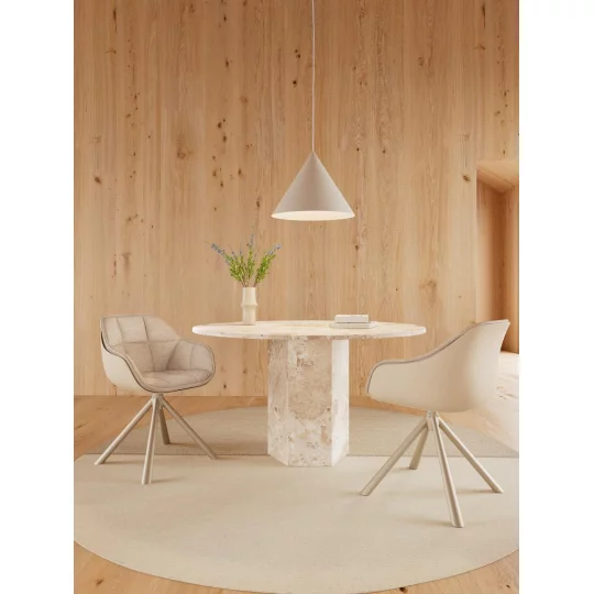 Krzesło tapicerowane VENICE beżowe - beżowe nogi - Zdjęcie 9