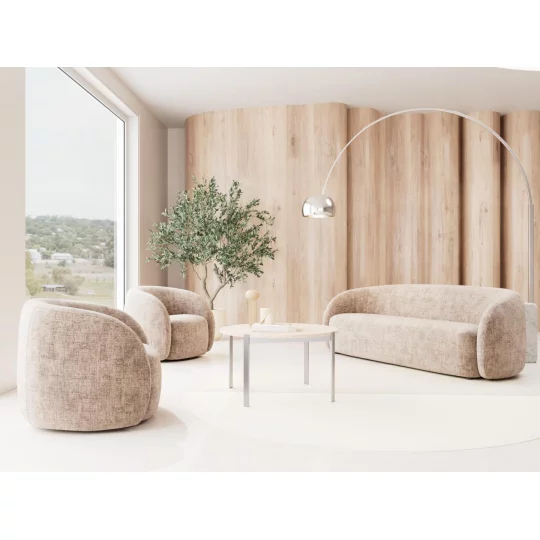 Fotel tapicerowany BLANES beżowy - Zdjęcie 10