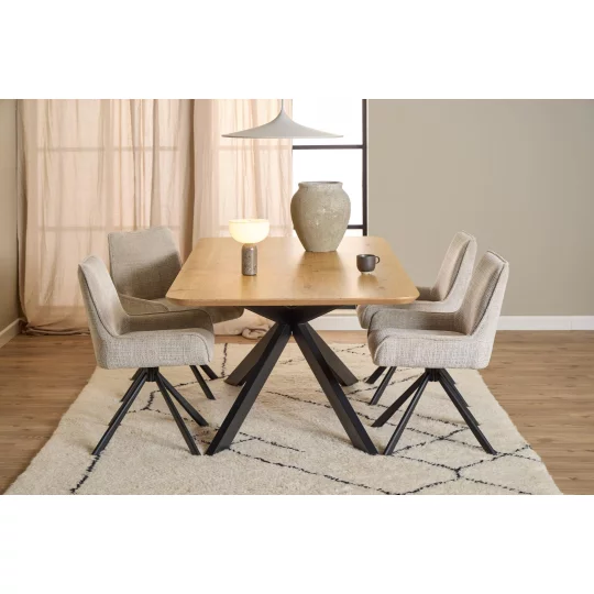 Krzesło tapicerowane BIZA beżowe - Zdjęcie 8