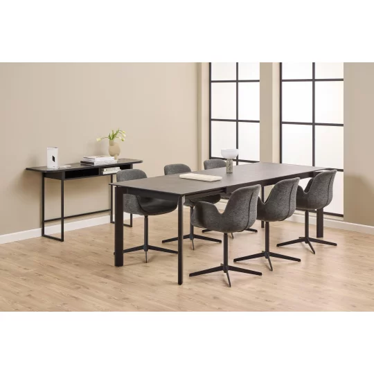 Stół prostokątny rozkładany IRIS 180/240x90 czarny - Zdjęcie 6