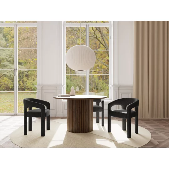 Krzesło tapicerowane BERY antracytowe - Zdjęcie 10