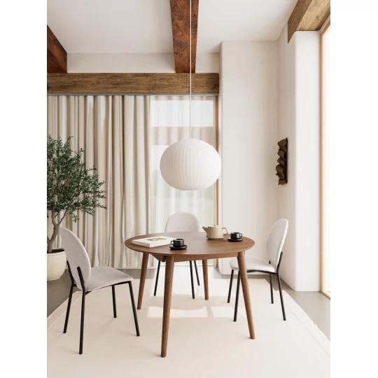 Stół okrągły rozkładany BARNABE fi 115/154 orzech - Zdjęcie 8