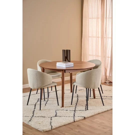 Stół okrągły rozkładany BARNABE fi 115/154 orzech - Zdjęcie 9