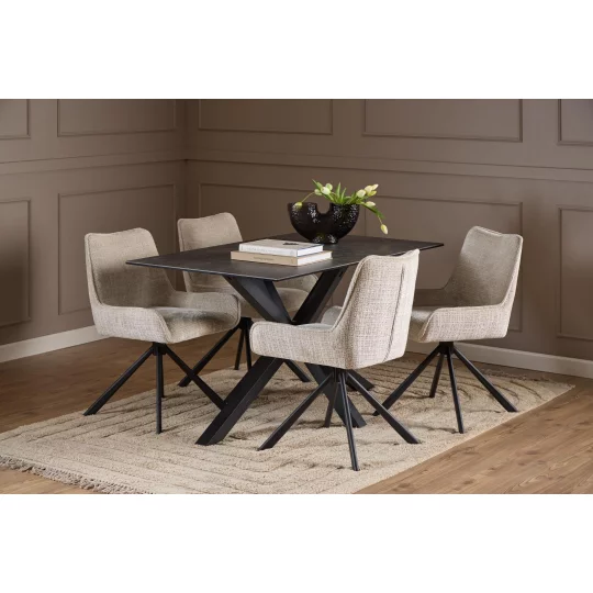 Stół prostokątny RITA 135x80 czarny - Zdjęcie 9