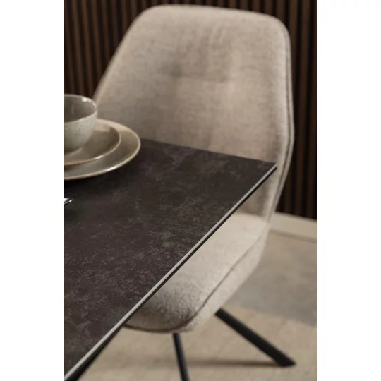 Stół prostokątny RITA 135x80 czarny - Zdjęcie 6