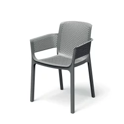 Krzesło ogrodowe z podłokietnikami NEXO Szary