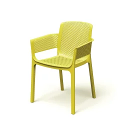 Krzesło ogrodowe z podłokietnikami NEXO Żółty