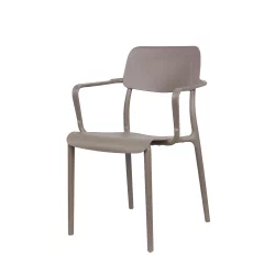 Krzesło ogrodowe z podłokietnikami RIMO Jasnobrązowy