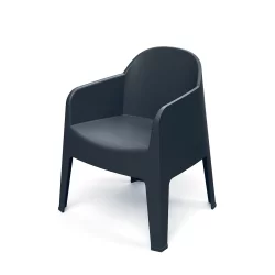 Krzesło ogrodowe z podłokietnikami MILANE Antracytowy