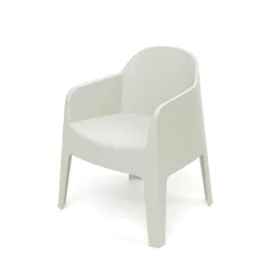 Krzesło ogrodowe z podłokietnikami MILANE Ecru