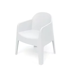 Krzesło ogrodowe z podłokietnikami MILANE Biały