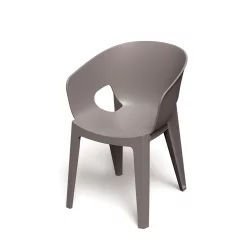 Krzesło ogrodowe z podłokietnikami PREMO FIVE Jasnobrązowy