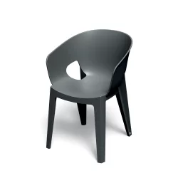 Krzesło ogrodowe z podłokietnikami PREMO FIVE Antracytowy