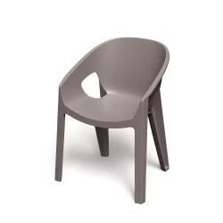 Krzesło ogrodowe z podłokietnikami PREMO SIX Jasnobrązowy