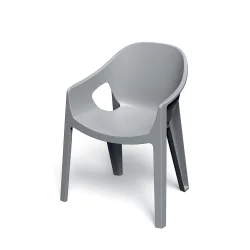 Krzesło ogrodowe z podłokietnikami PREMO SEVEN Szary